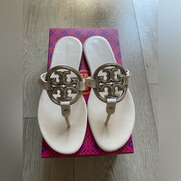 Tory Burch miller sandals size 8.5 new cream - Picture 1 of 8